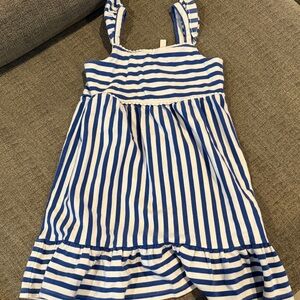 Janie and Jack Blue and White Striped Sundress